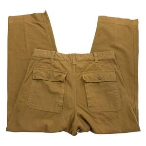 Vintage Y2K GAP Field Officer Pants Mens 33x30 Brown Tan Moleskin Wide Leg